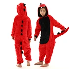Детские пижамы с единорогом, комбинезоны для мальчиков и девочек, кигуруми, одежда из аниме панда, динозавр, комбинезон с единорогом, зимние детские пижамы, одежда для сна
