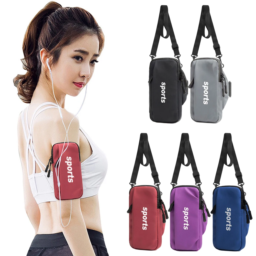 

Phone Sport Arm Wrist Pouch Bag Double Layer Phone Armband Bag Earphones Keys Holder Mobile Phone Pouch Jogging Fitness Arm Band