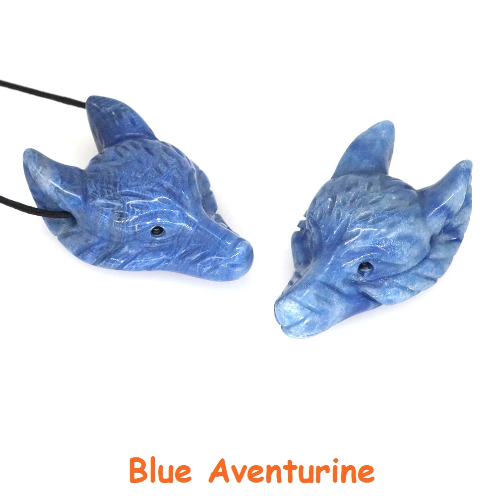 

Подвеска голова волка из натурального камня