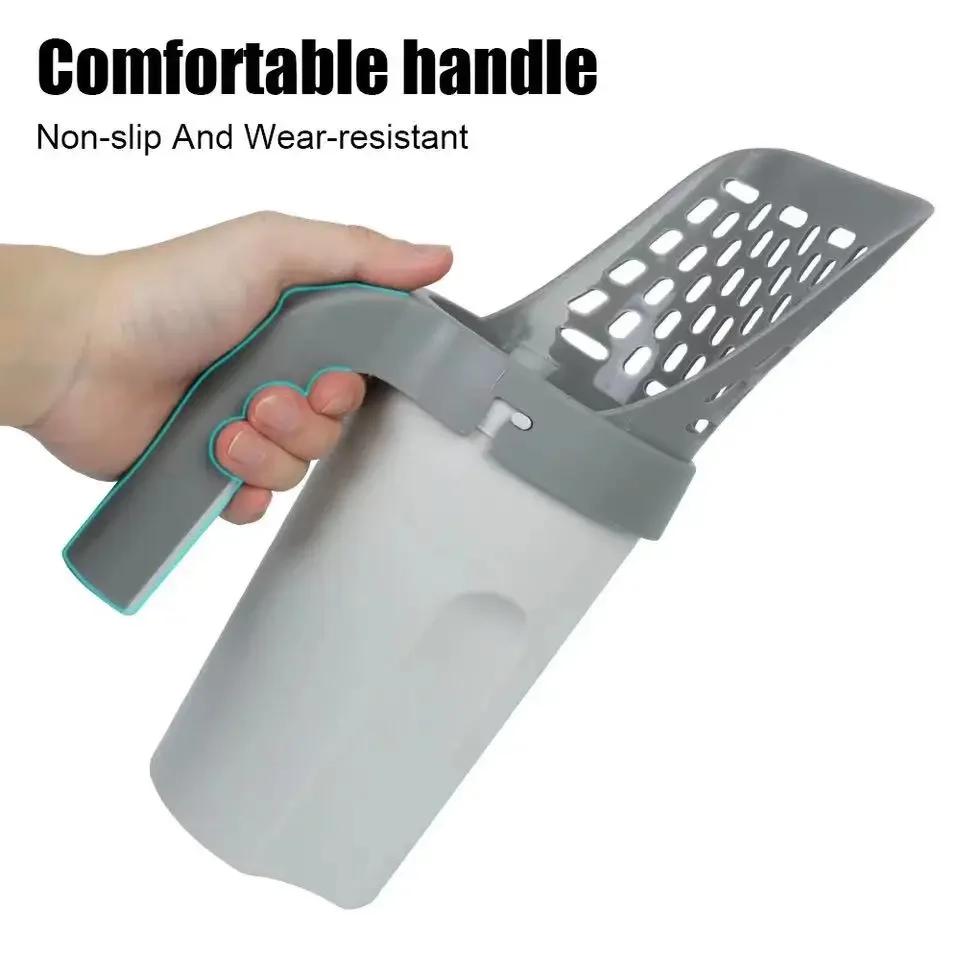 Эргономичный набор лопаток для кошачьего туалета — нержавеющая лопата из