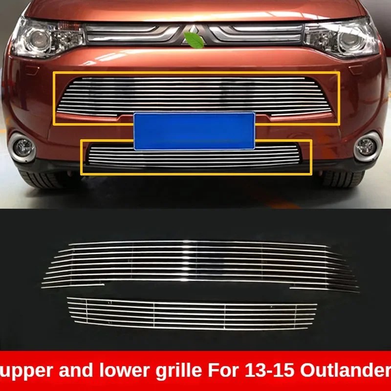 

Стайлинг автомобиля, решетка радиатора из нержавеющей стали для Mitsubishi Outlander 2013-2015