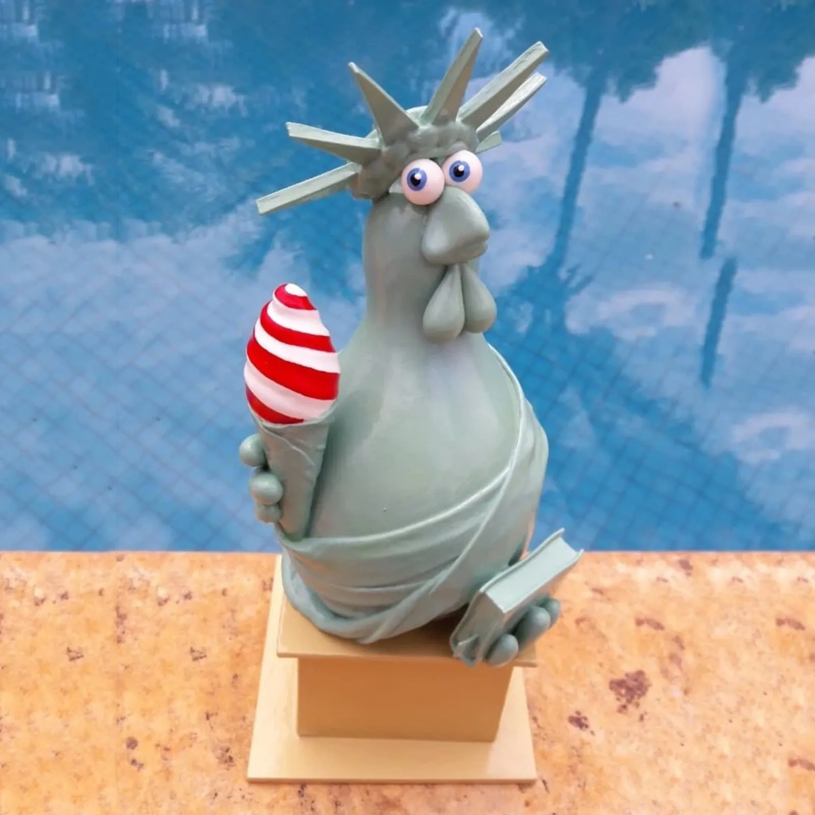 

Funny Gourd Chicken Spoof Expression Christmas Tree Ornaments for Small Tree Gold Tree Ornaments Oblong Christmas Ornaments