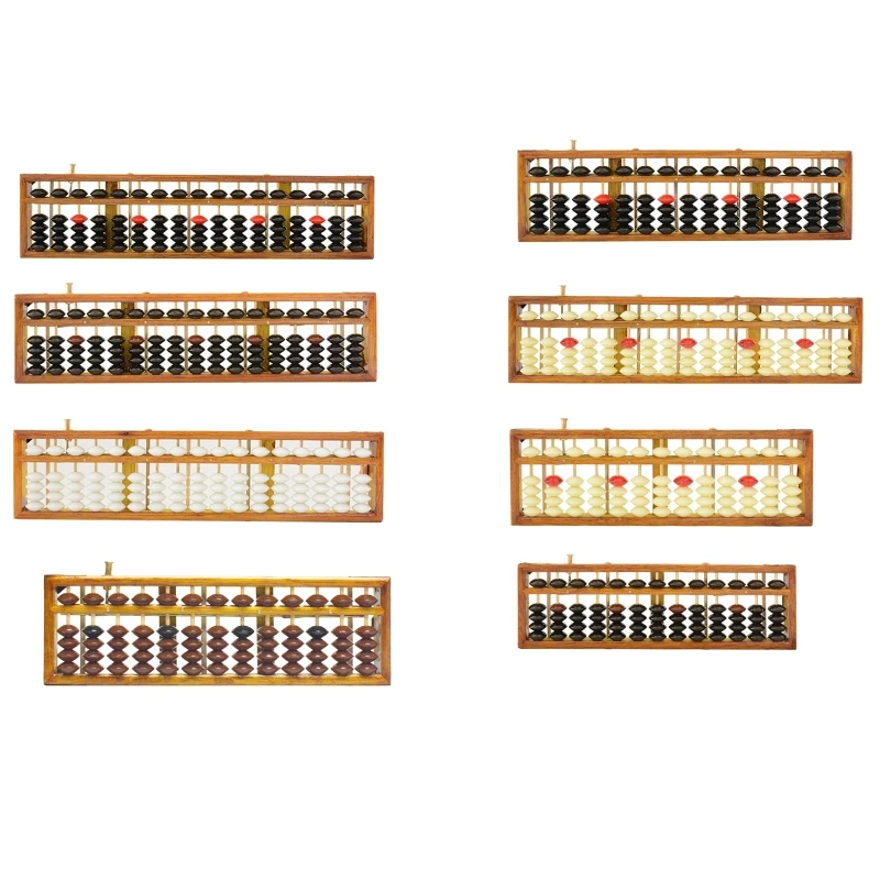 

Professional Abacus with Reset Button Anti-Skid Rubber Feet Chinese Abacus Calculator for Students Teachers Math Class Teaching