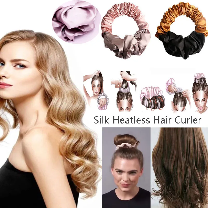 

Lazy Heatless Curling Rod Headband Hair Rollers Wave Formers Wet Wavy Bundles No Heat Curls Hair Styling Tools Curl Bar бигуди