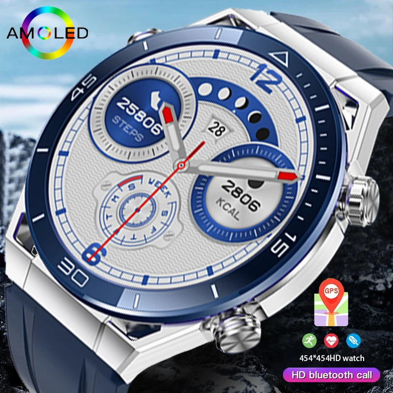 

2023 Sports GPS Smart Watch Men 1.5 Inch HD Large Display Hi-Fi Voice Calling NFC Watches Compass IP68 Waterproof ECG Smartwatch