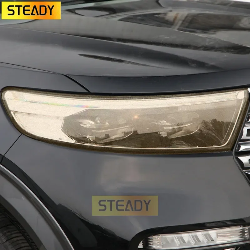 2 шт. прозрачные ТПУ наклейки для автомобильных фар Ford Explorer U625 MK6 2020 2021 2022