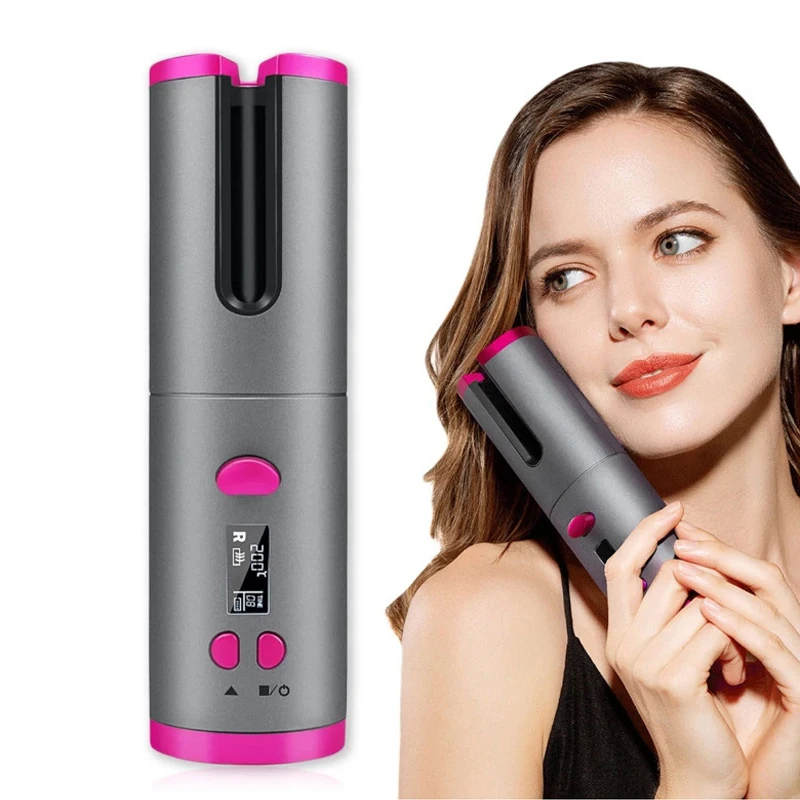 

Автоматическая вращающаяся Плойка для волос, щипцы для завивки волос с USB, керамическая плойка для завивки волос, палочка для создания волн, ...