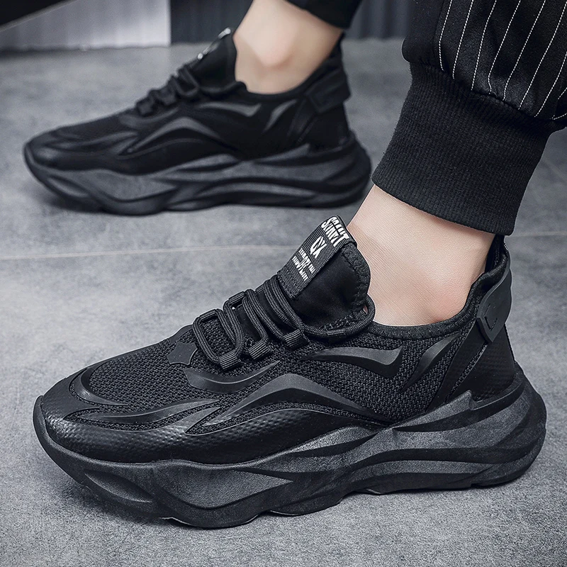 Casual Sports Sneakers for Men 2023 New Original Summer Breathable Running Shoes Male White Black Fashion Footwear Free Shipping