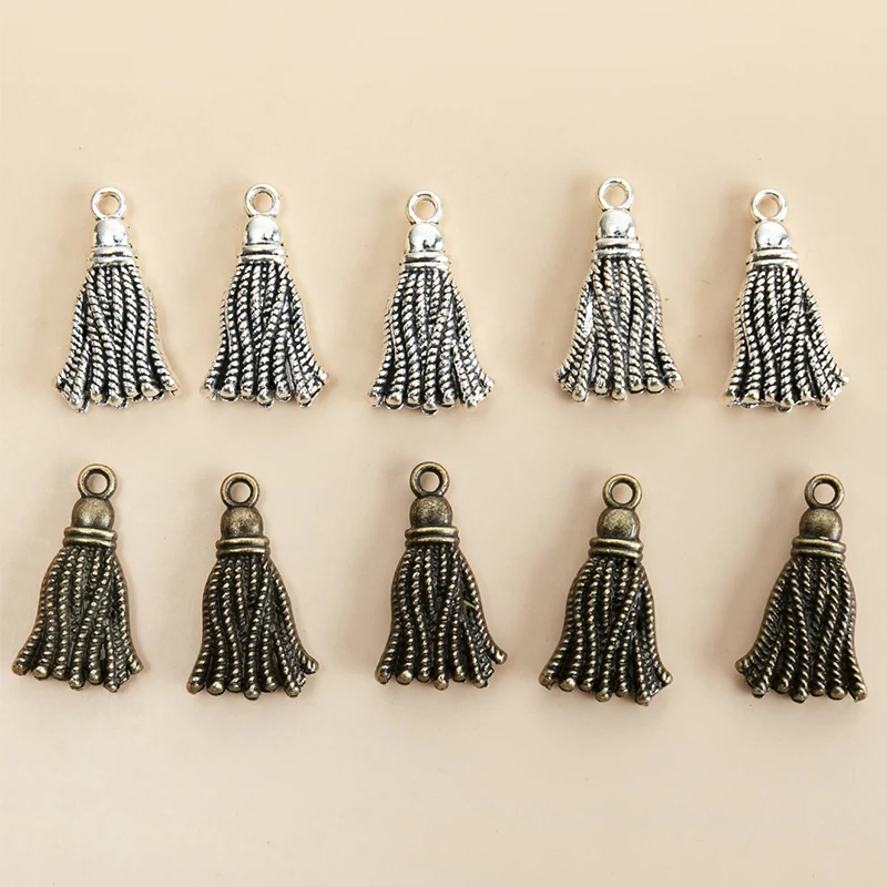 

10 шт., двусторонние подвески-кисточки, 12 х21 мм