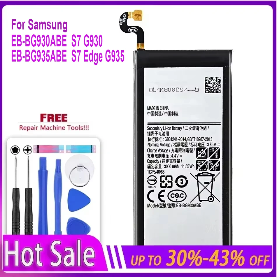 EB-BG930ABE EB-BG935ABE Аккумулятор для Samsung GALAXY S7 G9300 SM-G9300 SM-G930 G930 G930F G930A G9308 Edge G935F G9350 G935 G935FD