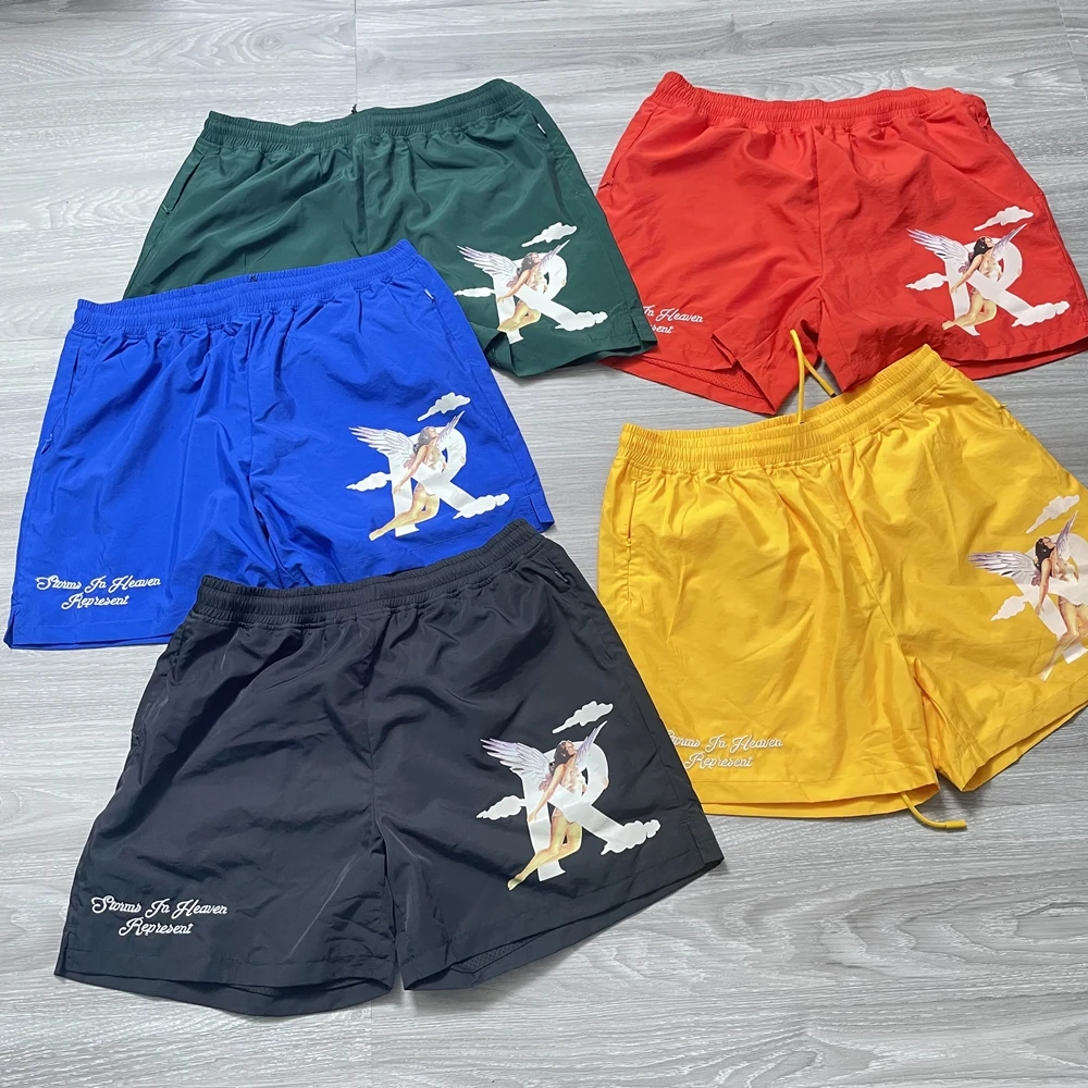 

Frog drift Streetwear Fashion STORMS IN HEAVEN Short Beach Pants Running Basketball Fitness Jogging Workout Shorts For Mens