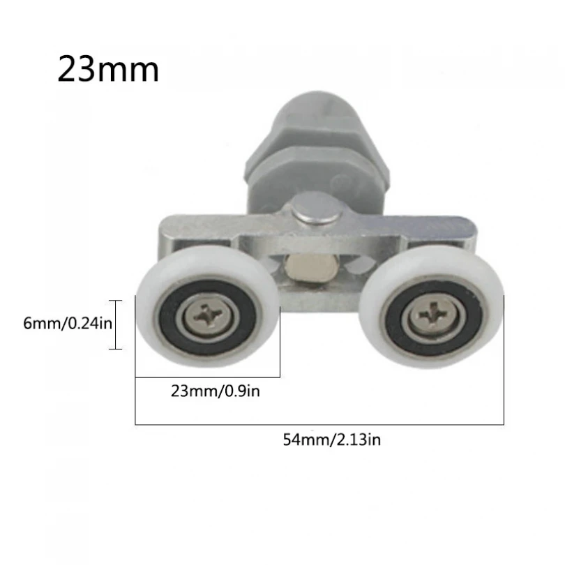 

Двухколесные ролики для стеклянных дверей серого цвета