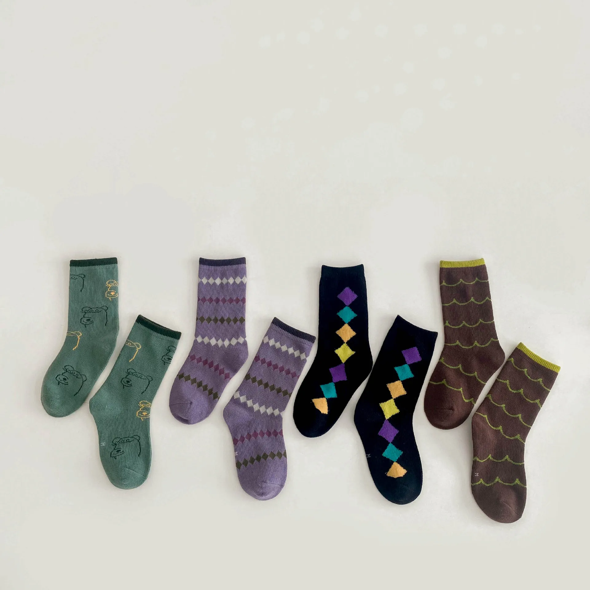 Осенне-зимние спортивные носки в полоску Хлопковые вязаные Повседневные для