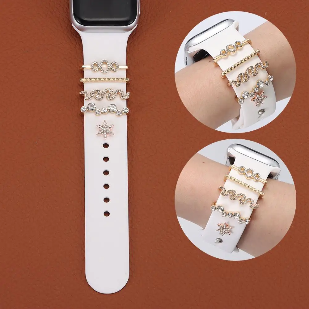 

Strap Accessories Brooch Decorative Ring For Apple Watch Band Watch Band Ornament Wristbelt CharmsFor Smart Watch Band