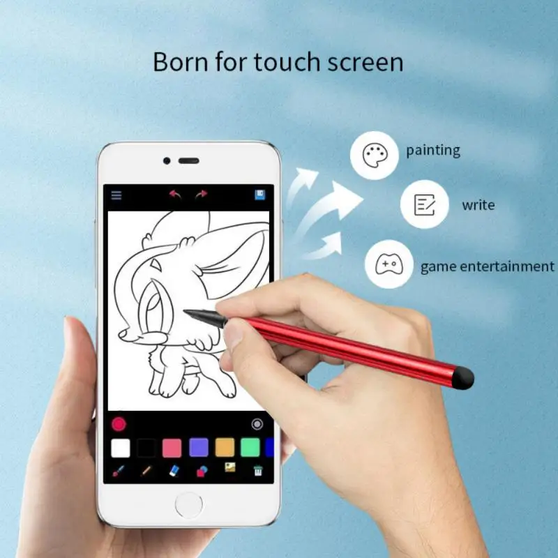 

Capacitive Pencil Universal Touch Screen Capacitive Pen Drawing Tablet 2 In1 Stylus Pen For Tab Htc Gps Tablet