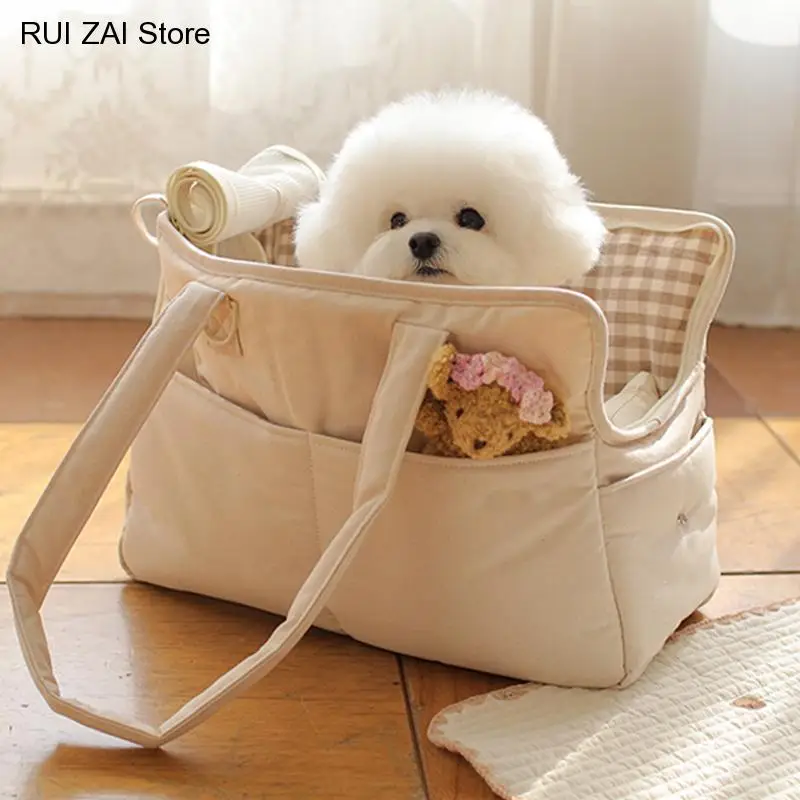 New Puppy Dog Bag Portable Pet Carrier Bag One-Shoulder Bag Mat Breathable 4Kg Load Without Mat Outdoor Transport Bag