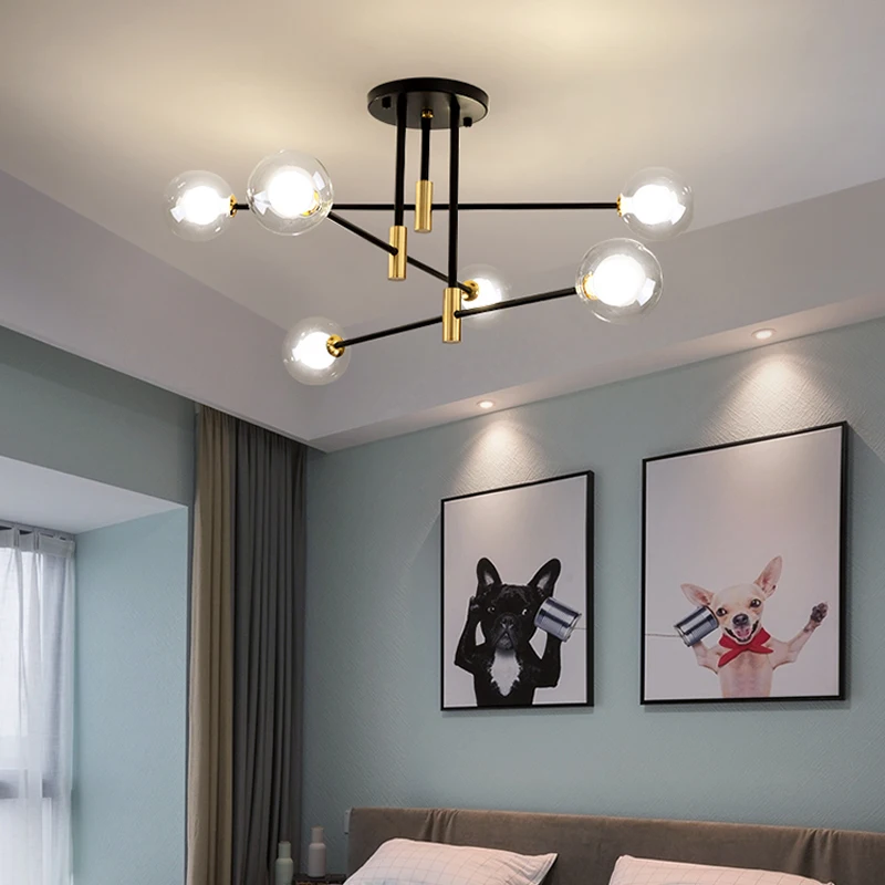 Скандинавская люстра в виде молекул Современная Минималистичная креативная