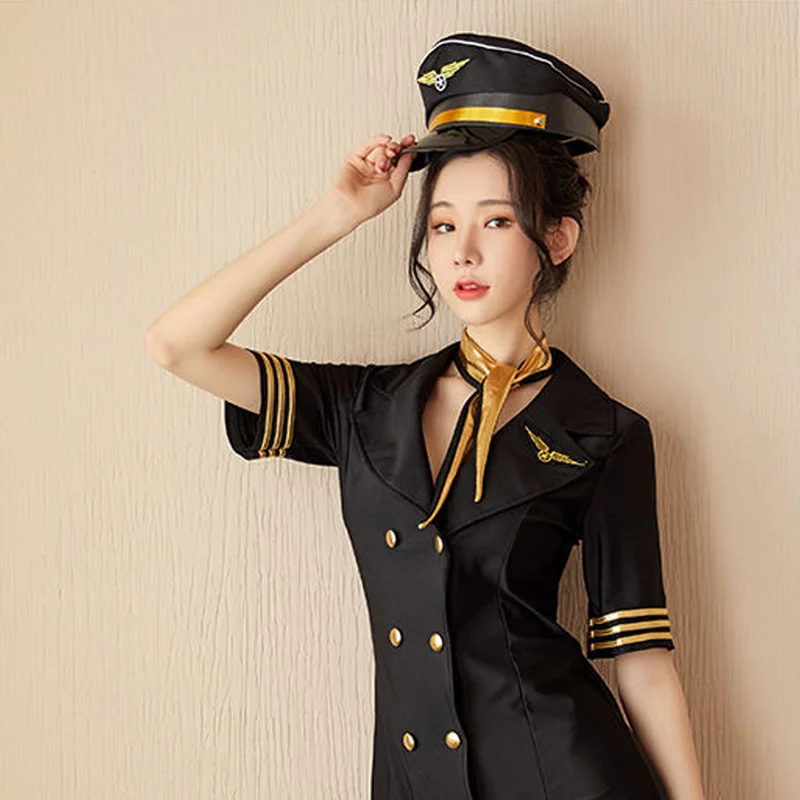 

JIMIKO adult uniform accessories policewoman and pilot hat party performance cosplay cap hat logo sexy lingerie accessories