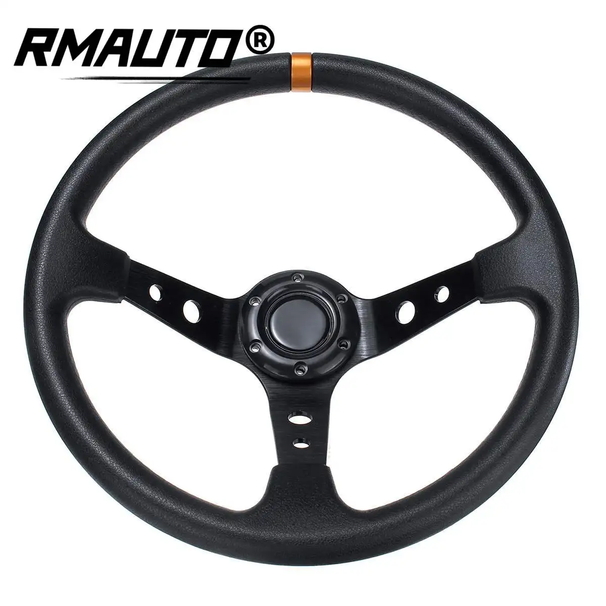 

14inch 350mm Universal Car Racing Steering Wheel Modified PU Leather Aluminum Deep Corn Sport Car Drifting Steering Wheels