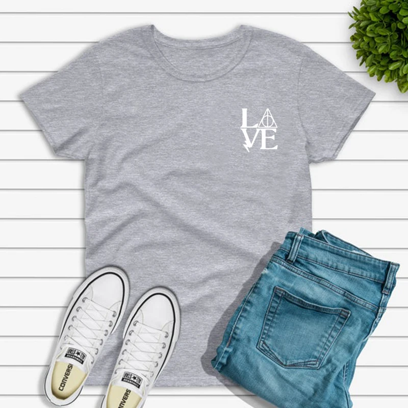 

HP Printed casual short-sleeved T-shirt