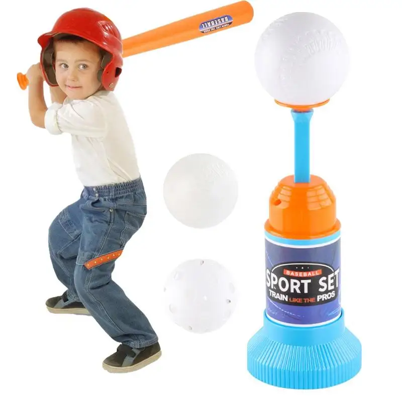 

T-Ball Set For Toddlers Training T Ball Sets For Kids W/ 3 Large Balls T-Ball Set For Toddlers Nice Gift Outdoor Sport Toy Games