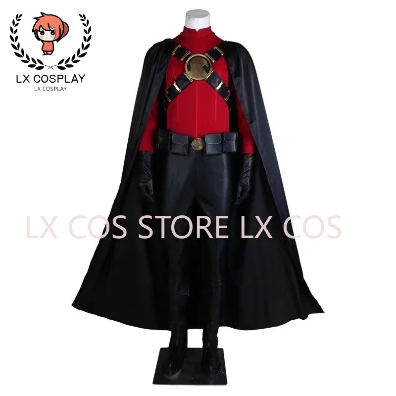 Фото Arkham City Red Robin Cos Косплей Костюм Вечеринка Рождество Хэллоуин на заказ любой размер №1