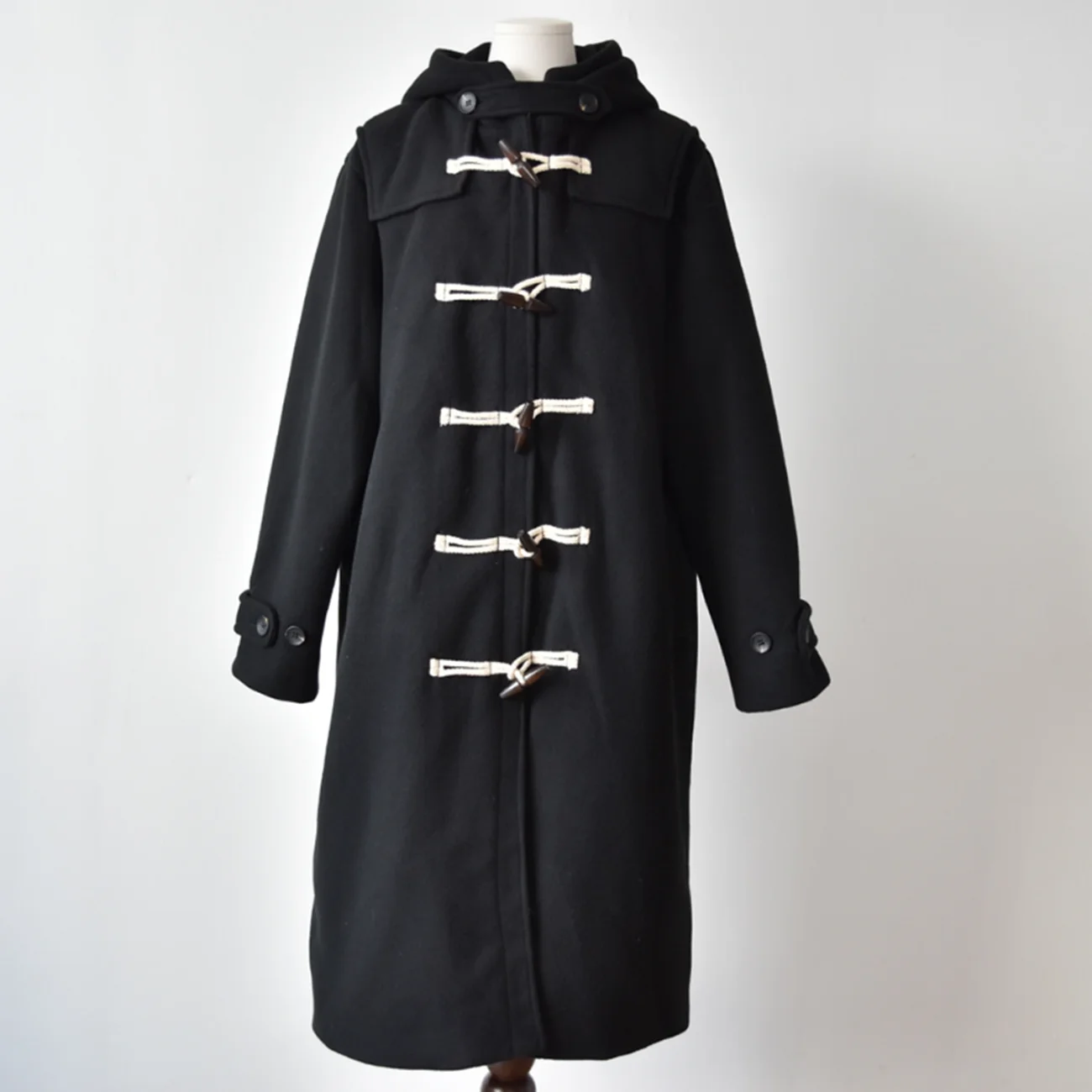 Женское Шерстяное Пальто С Капюшоном Ai. Модное Однотонное Длинное Зимнее В