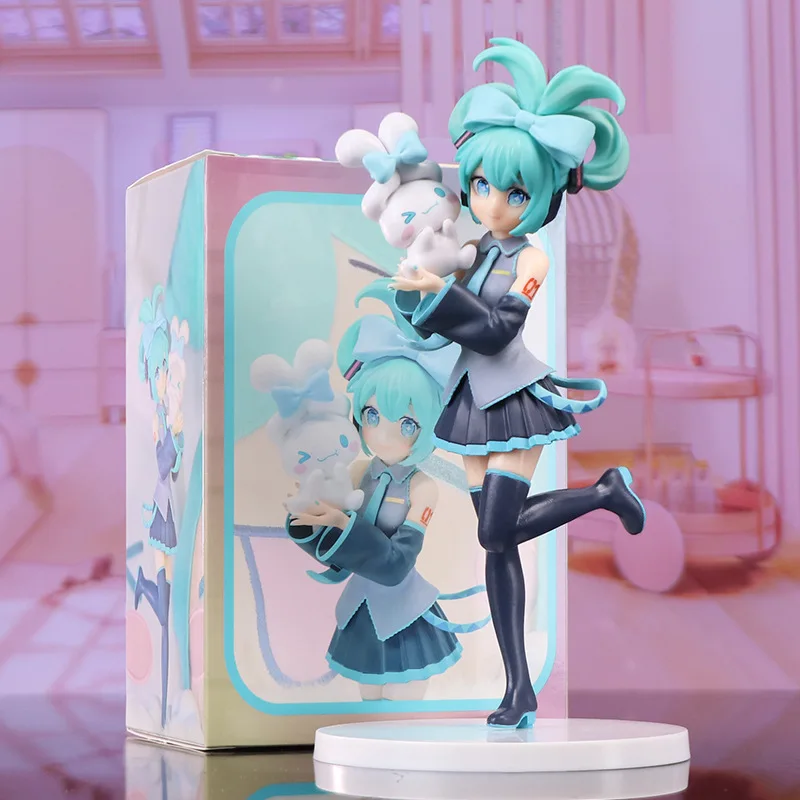 Фигурка аниме Hatsune Miku X Cinnamoroll 21 см периферийные коллекционные модели Аниме