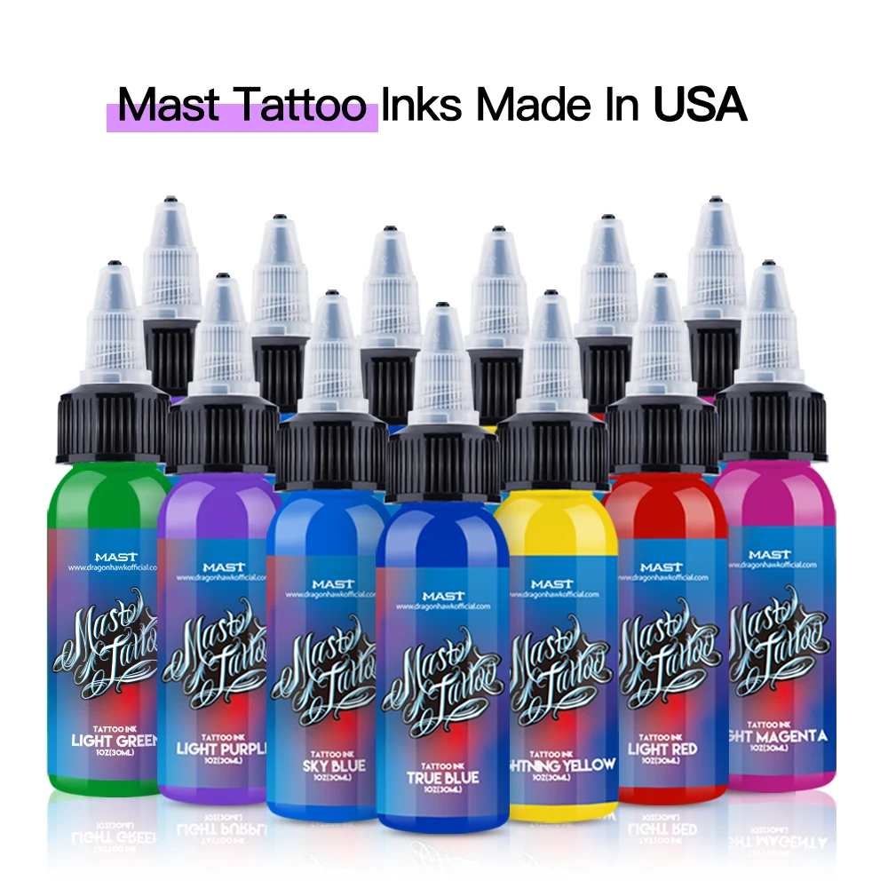 

Stable Color Retention High Quality Mast Tattoo Professional 1OZ Multicolor Tattoo Inks Pigment Tattoo Artist Ink