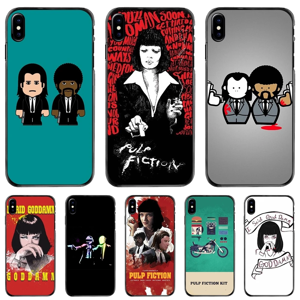 

For Apple iPhone 11 12 13 14 Pro MAX Mini 5 5S SE 6 6S 7 8 Plus 10 X XR XS Hard Phone Shell Case pulp fiction