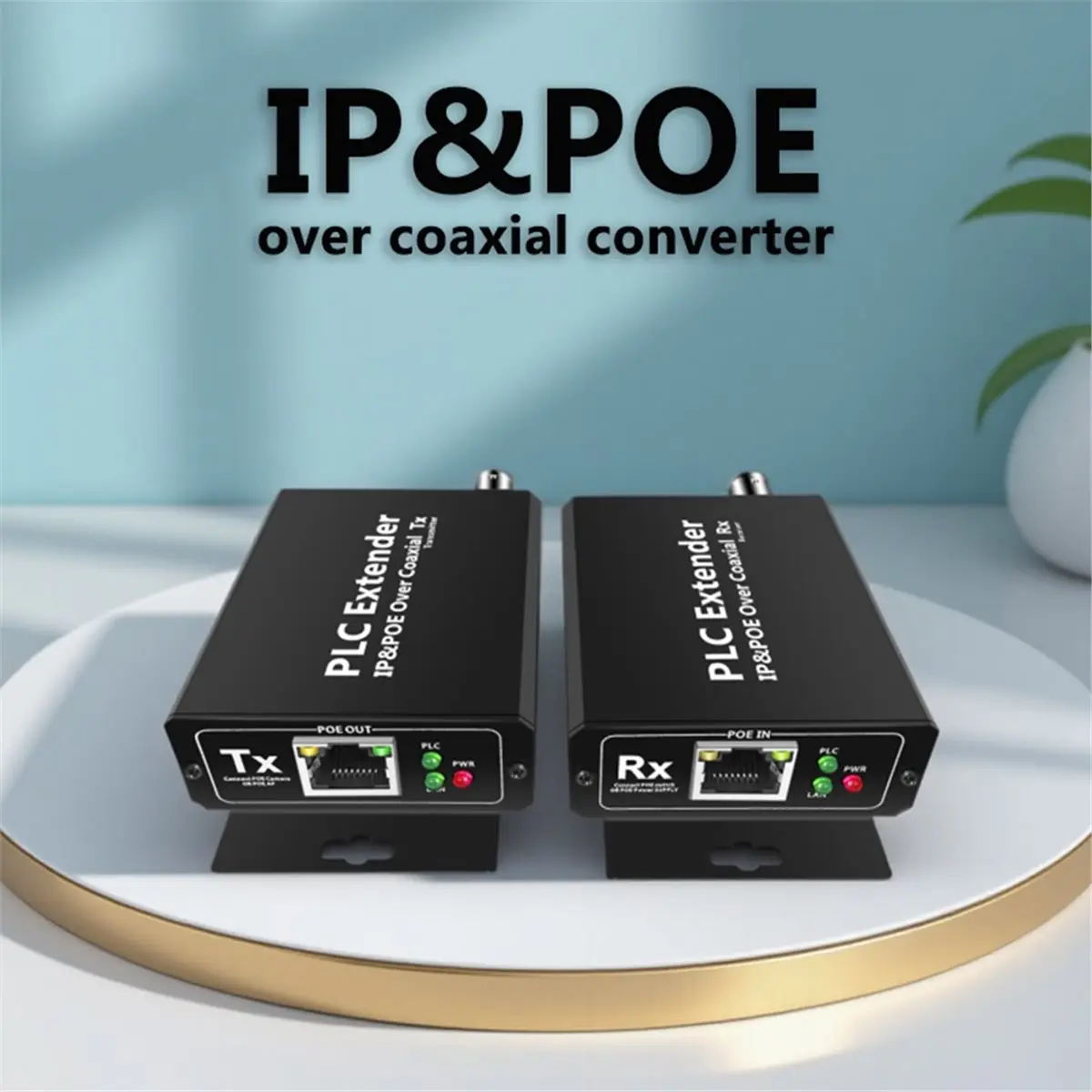 Фото Конвертер A49T POE&IP по коаксиальному кабелю, удлинитель POE по коаксиалу, передача питания и данных по коаксиальному кабелю RG59 без адаптера питания №4