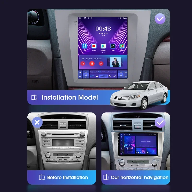 Автомагнитола на Android 11 мультимедийный видеоплеер для Toyota Camry 7 XV 40 50 2006-2011