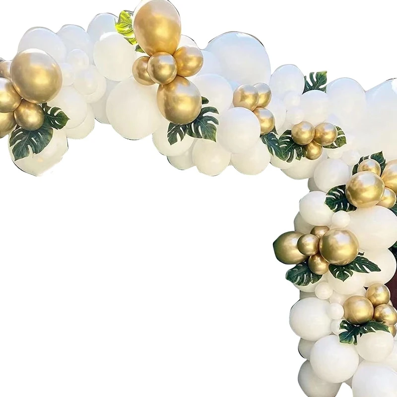 

Balloon Arch Garland Kit, 111Pcs White Champagne Latex Party Balloons for Boho Wedding Birthday Party Decorations