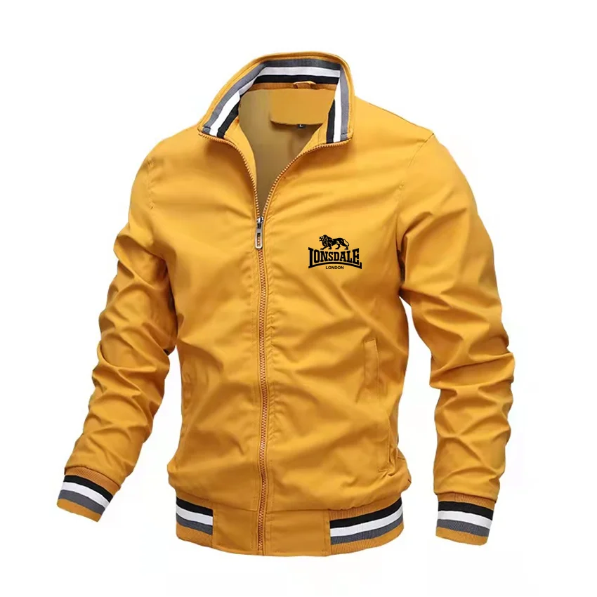

2022 LONSDALE Logo Aviator Stand Collar Jacket Men's Casual Slim Baseball Jacket Latest Spring Fashion High Quality Jacket