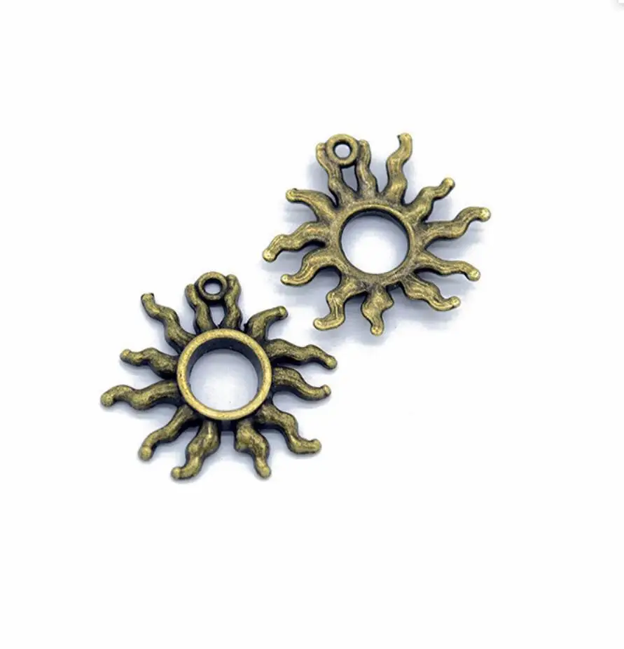 30 шт. винтажный нежный солнечный шарм для женских ювелирных изделий кулон