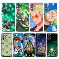 cartoon anime one piece zoro pirate phone case for samsung a01 a02 s a03s a11 a12 a21s a32 a41 a72 a52s 5g a91 s soft silicone