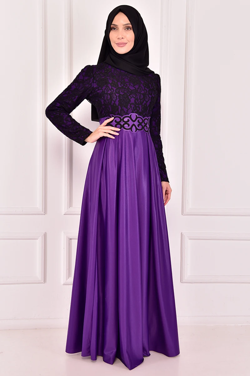 

Lace Detail Evening dresses Dress Purple ASM2133