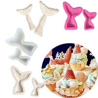various styles mermaid tail shape silicone mold fondant marine cake decorating tools chocolate cupcake baking gumpaste mould