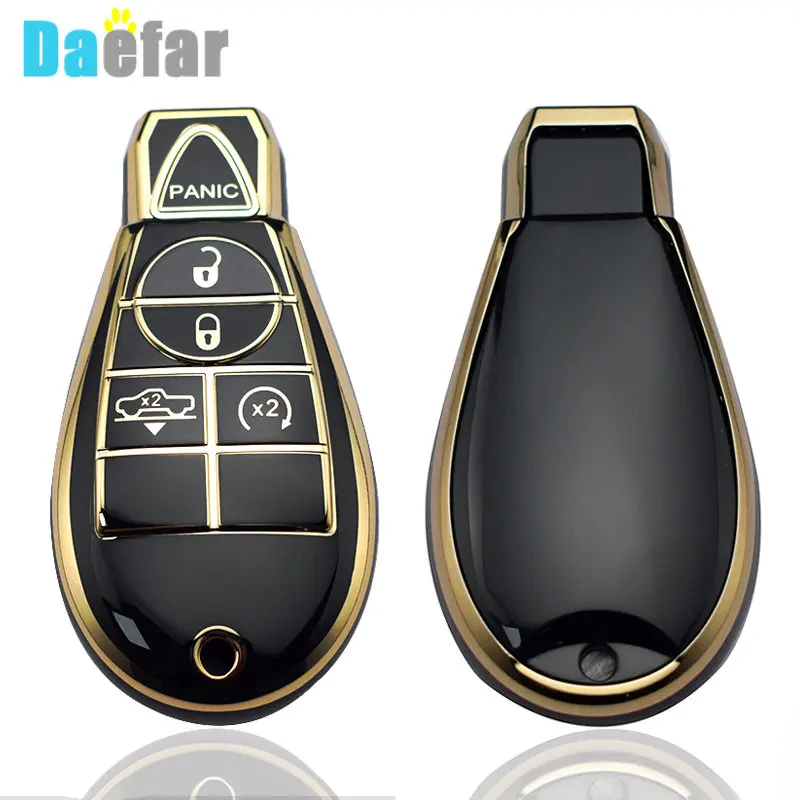 

TPU Car Key Cover For Dodge Challenger Charger Magnum Journey Ram Jeep Commander Grand Cherokee Chrysler 300 Remote Fob Case