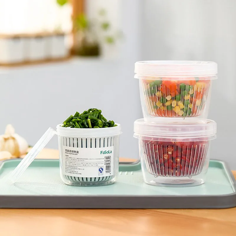 

Refrigerator Storage Box Transparent Fruit and Vegetable Storage Box Refrigeration Finishing Fruit Meat Fresh Box Organizer