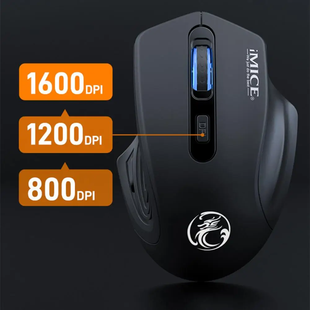 

Silent Mouse 1 Set Reliable 3-Gear Resolution Quick Response Rechargeable Computer Mouse for Office