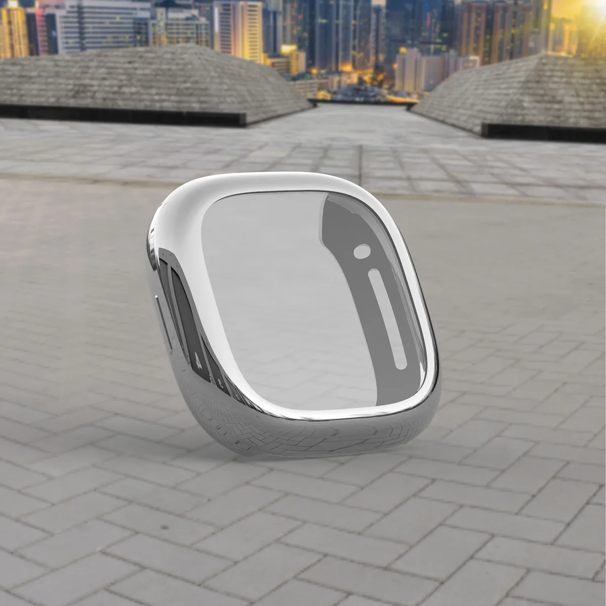 Protective Case for Fitbit Versa 3 Screen Protector Cover TPU Plating Bumper Shell Sport Smartwatch Case Anti-shock Accessories