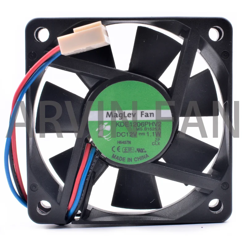 Оригинальный вентилятор KDE1206PHV2 6 см 6015 дюйма 60x60x15 мм 60 мм 12 в 1,1 Вт, зарядное устройство для охлаждения
