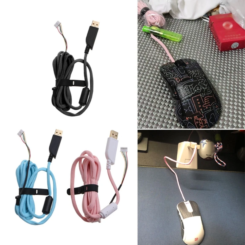USB-кабели для мыши, сменный кабель из нейлона для детской мыши