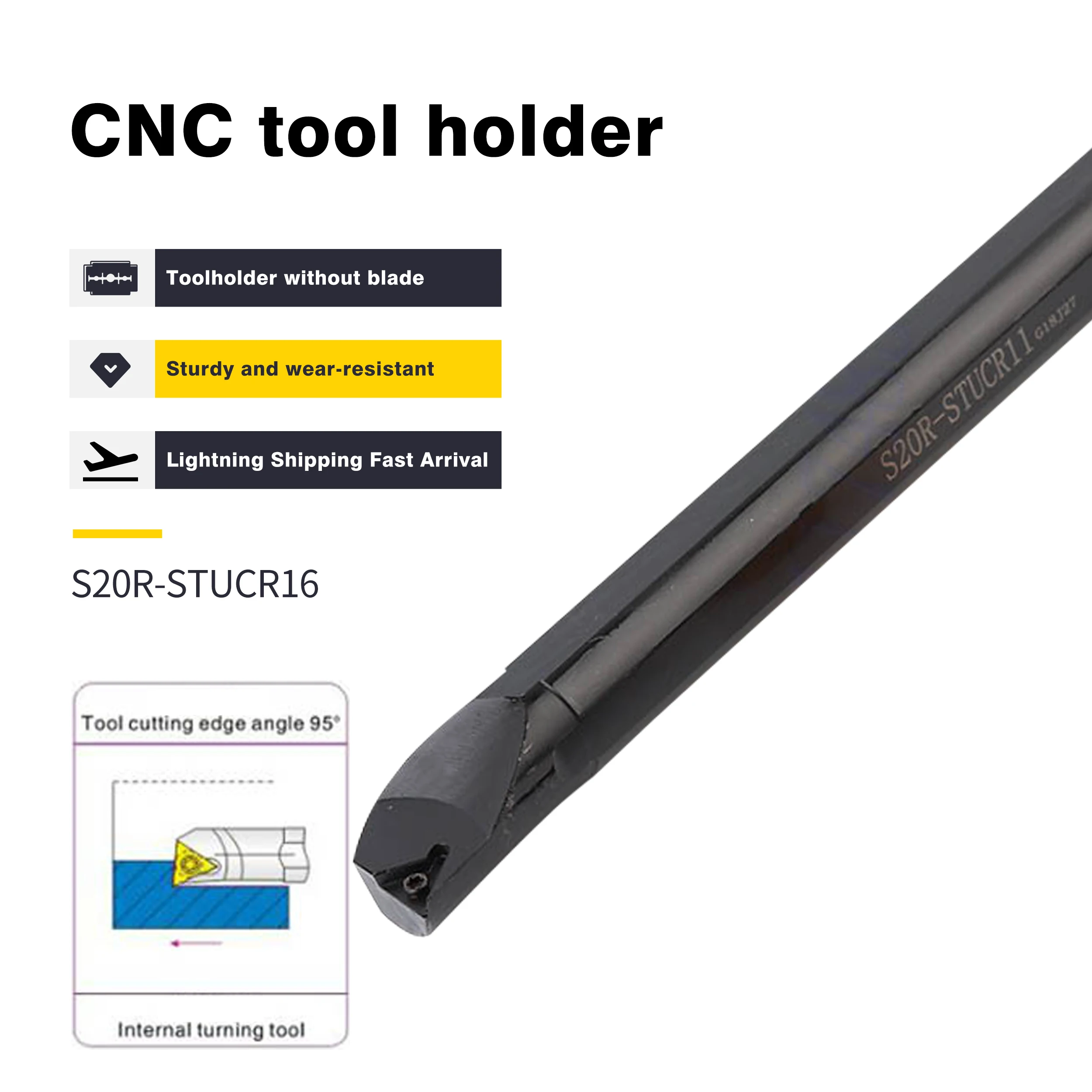 

S08K-STUCR09 S16Q-STUCL11 CNC Lathe Internal Tool holders S20R-STUCR11 S25S-STUCR16 Inner Hole Turning Tools,Turning Boring Bar