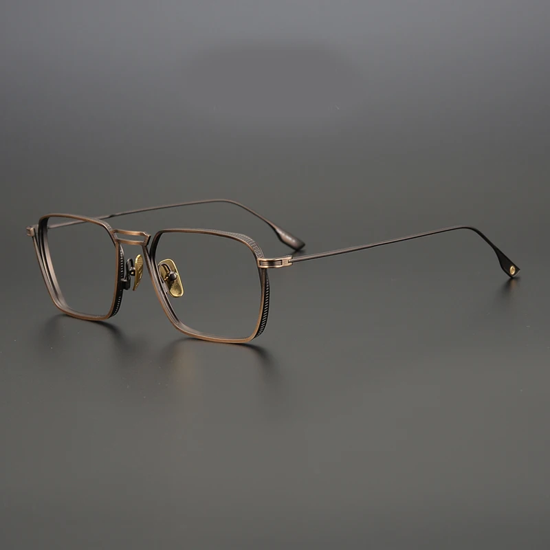

Оправа для очков Мужская и женская из чистого титана, дизайнерский бренд в американском стиле, квадратные оптические очки для чтения при бл...