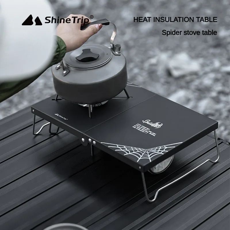 

Camping Spider Stove Table Outdoor Portable Aluminum Alloy Mini Picnic Folding Storage Table for Stove Compatible SOTO ST-310