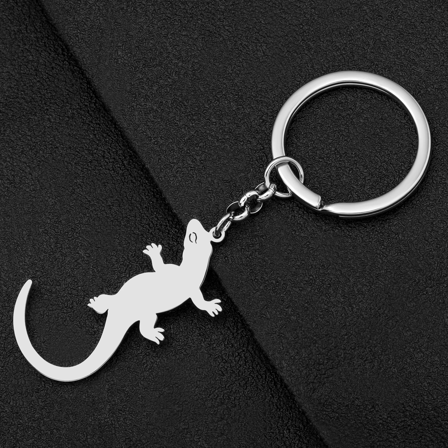 Bonsny позолоченные брелки Geckos из нержавеющей стали с животными для ключей сумка