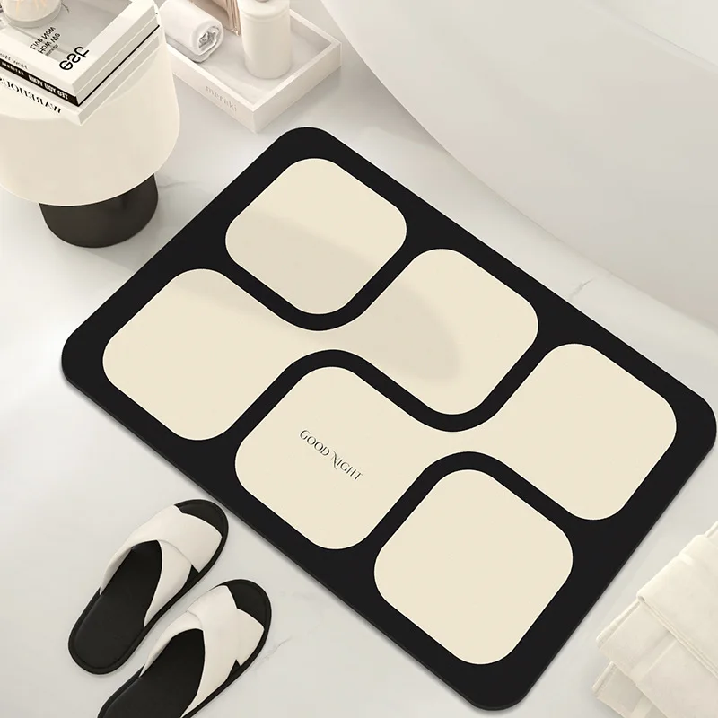 

Modern Minimalist Bathroom Doorstep Mat Diatomaceous Mud Absorbent and Anti Slip Carpet Home Decore with Free Shipping Cushion