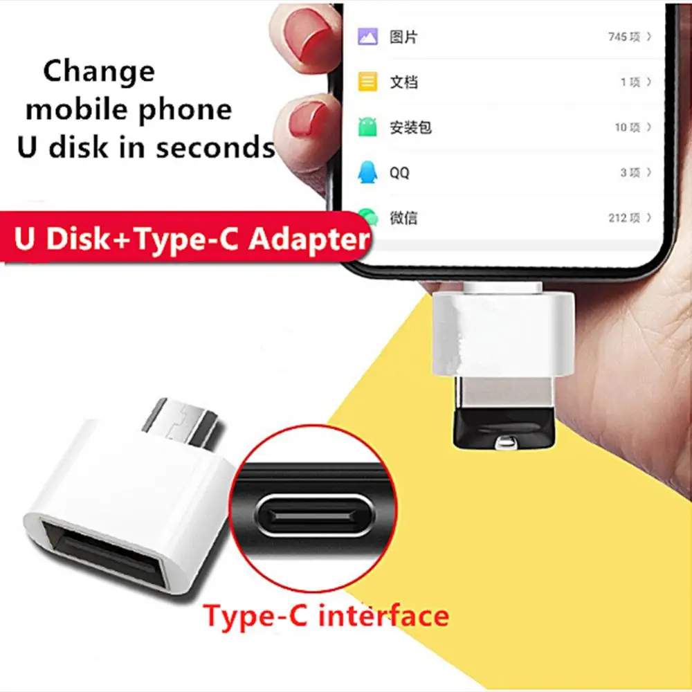 

High Speed Type-C To USB OTG Adapter Converter Flash Drive Mouse U Disk Reader For Android Iphone Tablet Smart Phone Accessories